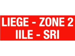 Opschrift  LIEGE ZONE 2 IILE-SRI  - Wit