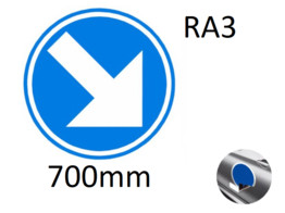 Panneau Routier D1 Classe III a feuille magnetique 700mm