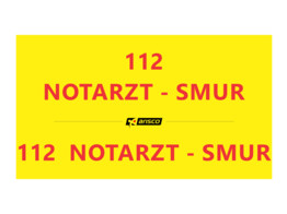 Opschrift  112  NOTARZT - SMUR   motorkap en achterdeuren 
