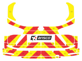 Striping Ford Focus Clipper 2018 - Chevrons T11500 Rouge/Jaune 10 cm
