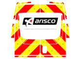 Striping Iveco Daily H2 - Chevrons T11500 Rot/Gelb 20 cm mit Fenster