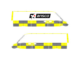 Striping Mercedes Sprinter 2019 RWD L2H1 Traffic Officer KIT Avery Prismatic Yellow / Oralite Black