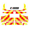 Striping BMW X3 2019 - Chevrons T7500 Red/Yellow 10 cm