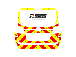 Striping Hyundai Santa Fe - Chevrons T7500 Rouge/Jaune 10 cm