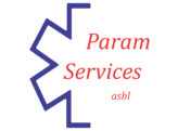 Logo 2 colors - vinyl Param Services asbl 40cm  Blue/Red 