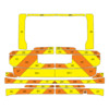 Striping Volvo XC90 2020 - Chevrons T11500 Orange/Jaune 15 cm   ST6 sous les feux arriere