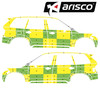 Striping Volvo XC90 2020 - Battenburg T11500 Vert/Jaune/Blanc  gauche   droite    ST6 lateral - SMUR