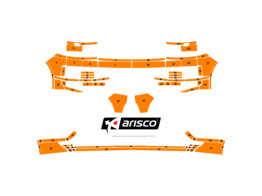 Arisco Pare-chocs VW Transporter T6 2016 2021 Avery Prismatic Fluo Orange NPS Hayon