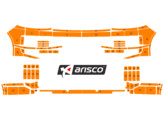 Arisco Bumpers VW Transporter T6 2016 2021 Avery Prismatic Fluo Orange with 2 doors front PS   rear