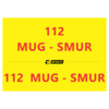 Schriftzug  112 MUG - SMUR   Motorhaube und Heckturen 