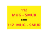 Schriftzug  112 MUG - SMUR   Motorhaube und Heckturen 