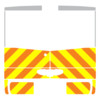 Striping Renault Trafic 2020 H1 - Half Chevrons V8000 Orange/Yellow/White 10 cm with tailgate and wi