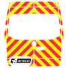 Striping Mercedes Sprinter 2018 H2 - Chevrons T7500 Red/Yellow 10 cm - with windows