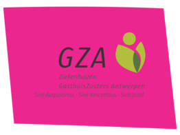 Full color logo  One Way Vision    laminaat  witte achtergrond  - 75x52 cm GZA Ziekenhuizen