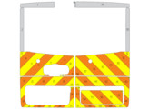 Striping Renault Trafic/Opel Vivaro 2014 H1 - Half Chevrons  under windows  V8000 Orange/Yellow/Whit