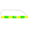 Striping Renault Trafic/Opel Vivaro 2010-2015 L1H1 - Half Battenburg Green/Yellow/White KIT  left  
