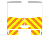Striping Renault Trafic/Opel Vivaro 2014 H1 - Half Chevrons Heckklappe  unter Fenster  V8000 Orange/