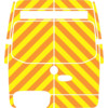 Striping Mercedes Sprinter 2018 H2 - Chevrons Avery T7500 orange/Yellow 10 cm without windows