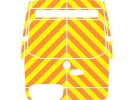 Striping Mercedes Sprinter 2018 H2 - Chevrons Avery T7500 orange/Yellow 10 cm without windows