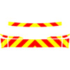 Striping Land Rover Discovery Sport - Chevrons T7500 Rouge/Jaune 10 cm Classe III - Couvercle de cof