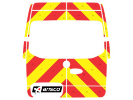Striping Mercedes Sprinter 2018 H2 - Chevrons T7500 Red/Yellow 20 cm - with windows