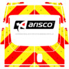 Striping Iveco Daily H2 - Chevrons T11500 Red/Yellow 20 cm with windows