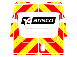 Striping Iveco Daily H2 - Chevrons T11500 Red/Yellow 20 cm with windows