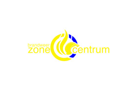 Logo 2 kleuren - vinyl BW Zone Centrum 49 4x19 cm  Blauw/Geel 