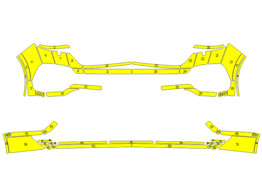 Arisco Bumpers VW Transporter T6.1 2019 2021 Geel met kofferklep  FPS RPS   buttonblast