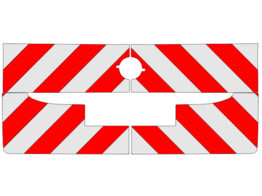 Red/White RA2 10cm Opel Combo Life L1 2021- rear side trunk