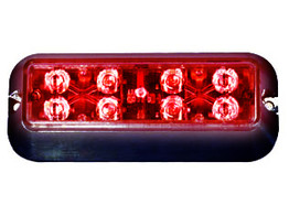 LEDX Red - Single calendar lamp in black housing - 24VDC