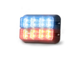 LEDX Rot/Blau - Doppelte Kalenderlampe im schwarzen Gehause - vertikal - 12VDC