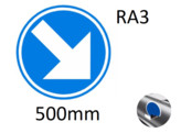 Panneau Routier D1 Classe III a feuille magnetique 500mm