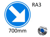 Panneau Routier D1 Classe III a feuille magnetique 700mm