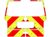 Striping Volkswagen Transporter T5 H1 2003-2015 - Chevrons T11500 Rot/Gelb 20 cm