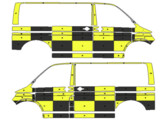 Striping Volkswagen Transporter T6 2016-2021 L1H1 - Traffic Officer KIT 2 sliding doors
