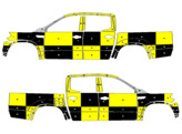 Striping Mercedes-BENZ X-KLASSE  Traffic Officer KIT Avery Prismatic Yellow / Oralite Black  left  