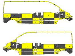 Striping Renault Trafic - Traffic Officer KIT Avery Prismatic Yellow / Oralite Black  left   right 