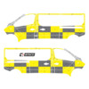Striping Renault Trafic/Opel Vivaro L2H1 Traffic Officer KIT  links   rechts  2 schuifdeuren