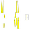 Striping MAN TGE/Volkswagen Crafter 2018- Box Body - Bespoke panels for inside doors T11513 Yellow