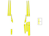 Striping MAN TGE/Volkswagen Crafter 2018- Box Body - Bespoke panels for inside doors T11513 Yellow