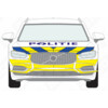 Striping Volvo V90 2018- Half Chevrons Hood T11500 Blue/Yellow 15cm