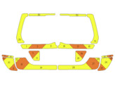 Striping Volvo XC70 2008-2016 Chevrons Oranje/Geel 15 cm NIVELLES