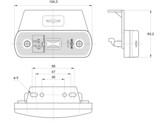 Feu d encombrement LED lateral avec support