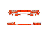 Arisco Bumpers VW Transporter T6 2016 2021 Avery prismatic Fluo Orange Front NPS   REAR PS