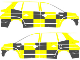 Striping Ssangyong Rodius 2012 2019 - Traffic Officer KIT  links   rechts 