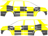 Striping Ssangyong Rodius 2012 2019 - Traffic Officer KIT  links   rechts 