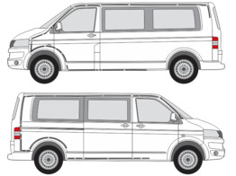 Contour VW Transporter T5 Avery Prismatic White POLITIE