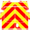 Striping Iveco Daily H2 - Chevrons T7500 Red/Yellow 20 cm without windows