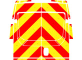 Striping Iveco Daily H2 - Chevrons T7500 Red/Yellow 20 cm without windows